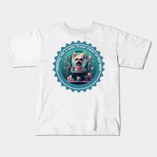 Grooming With a Smile Create Charm on Four Paws Grooming Design Cute Grooming Gift Kids T-Shirt